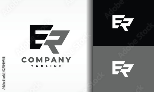 monogram letter ER logo