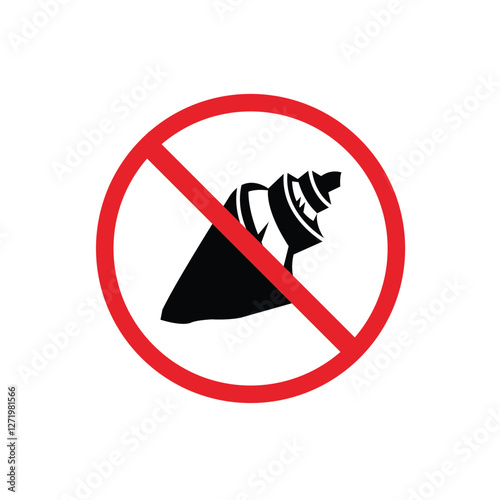 prohibited and dangerous signs. conchdanger. it is forbidden to bring conch
