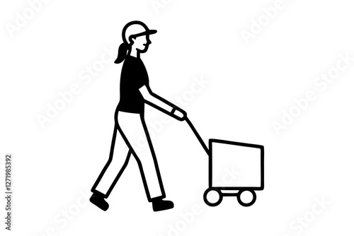 woman with shopping cart
