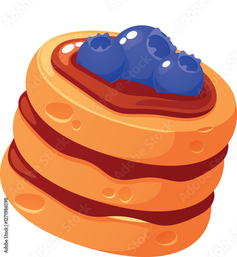 Cupcake yummy dessert vector illustration