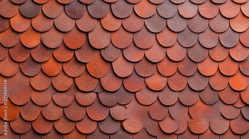 Red and Brown Round Roof Tiles Texture Red and Brown Round Roof Tiles Texture