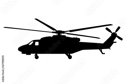 helicopter silhouette vector illustration