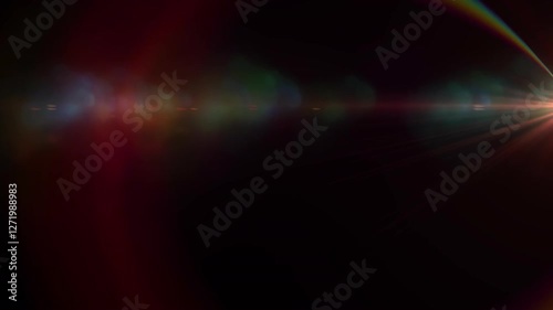 Light flares transitioning on black background