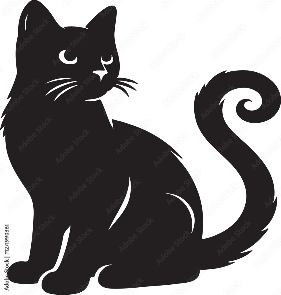 cat black silheourtte vector cat black silheourtte vector