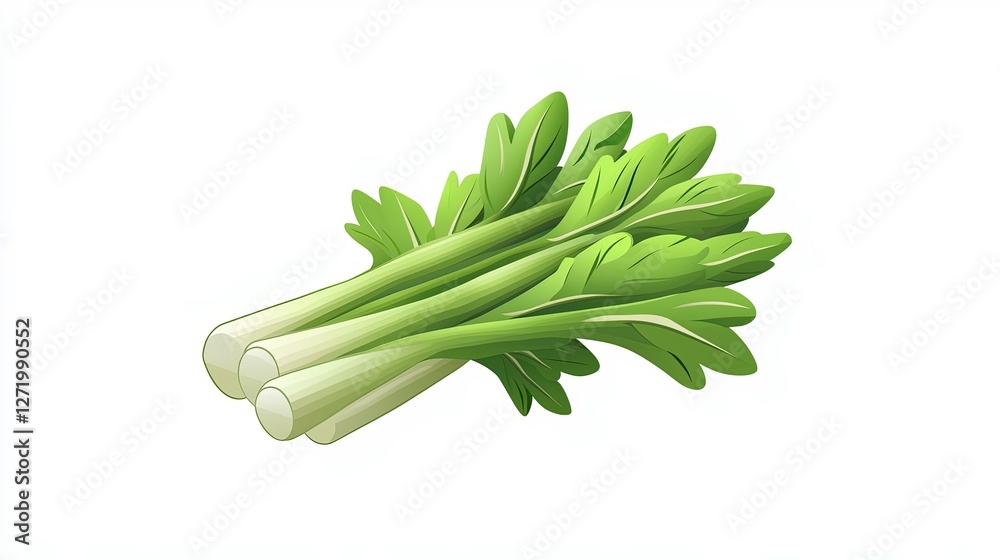 Fresh green celery stalks ready for a healthy meal preparation Fresh green celery stalks ready for a healthy meal preparation