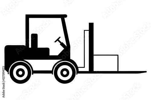 forklift truck silhouette