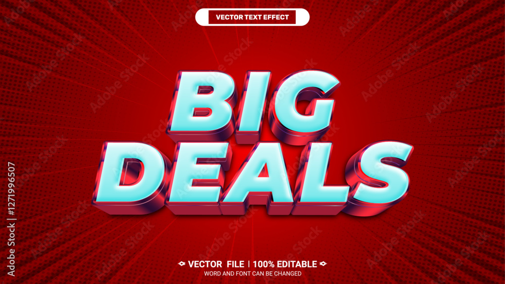 Big deals super discount offer 3d editable vector text style effect Big deals super discount offer 3d editable vector text style effect