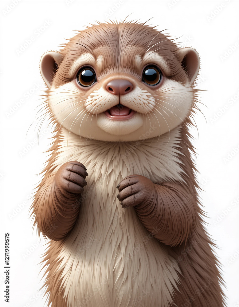 Obraz premium Playful Swimmer: Otter