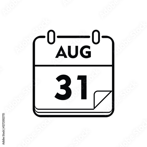 calender icon, 21 august icon with white background