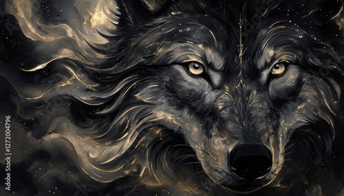 Captivating wildlife photograph of a majestic gray wolf (Canis lupus) in its natural habitat, showcasing the beauty of wild animals, predators, and the untamed wilderness.