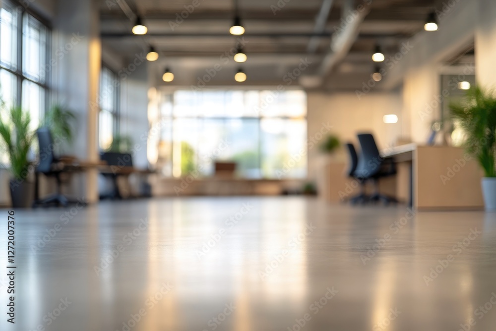 Fototapeta premium Contemporary office space with blurred background