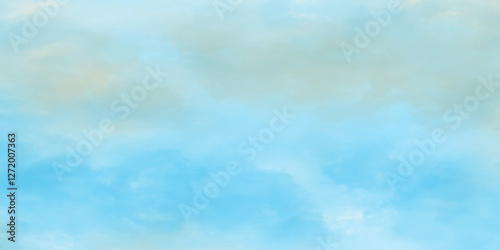Abstract cloud sky watercolor digital art painting for texture dramatic sky summer heaven is colorful clearing good weather and beautiful background, dramatic fluffy summer clouds dusk sky background.