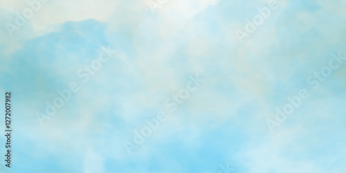 Abstract cloud sky watercolor digital art painting for texture dramatic sky summer heaven is colorful clearing good weather and beautiful background, dramatic fluffy summer clouds dusk sky background.