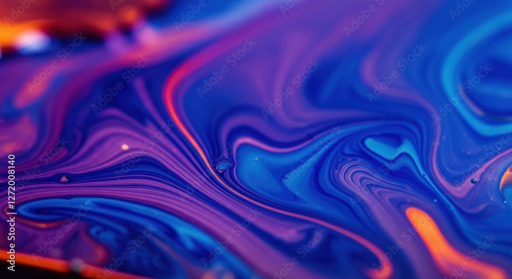 Obraz premium Abstract colorful fluid art with vibrant swirls and patterns