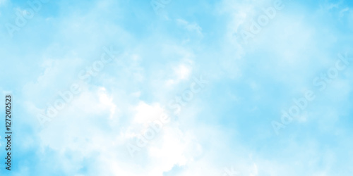 Abstract cloud sky watercolor digital art painting for texture dramatic sky summer heaven is colorful clearing good weather and beautiful background, dramatic fluffy summer clouds dusk sky background.