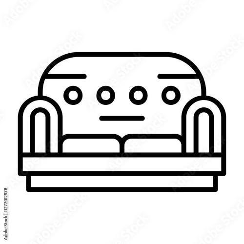 Couch Vector Solid Style Icon