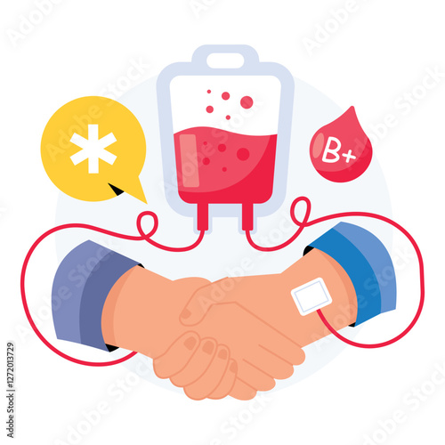 Blood Donation Concepts Style illustrations. EPS 10 File stock illustration