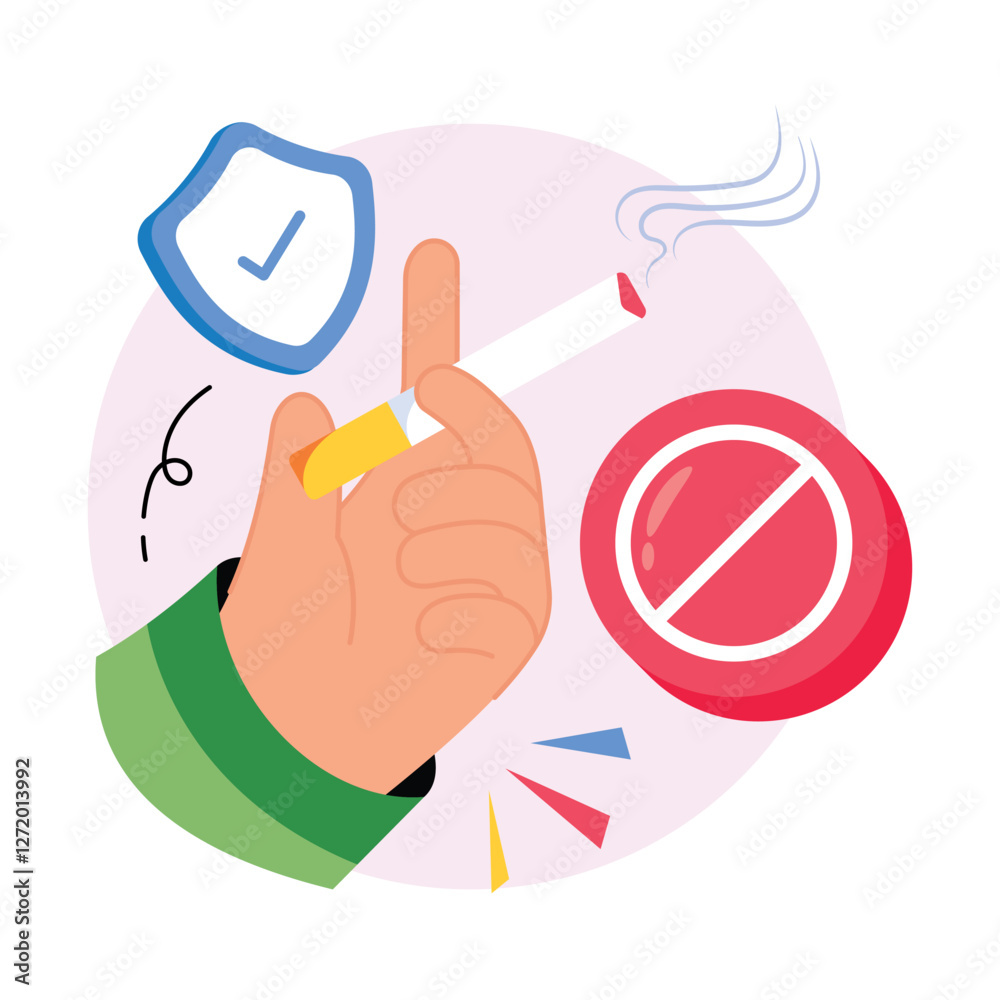 Smoking Cessation Concepts Style illustrations. EPS 10 File stock illustration Smoking Cessation Concepts Style illustrations. EPS 10 File stock illustration