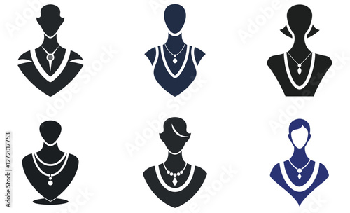 Elegant Jewelry Display Mannequins for Stock Photos