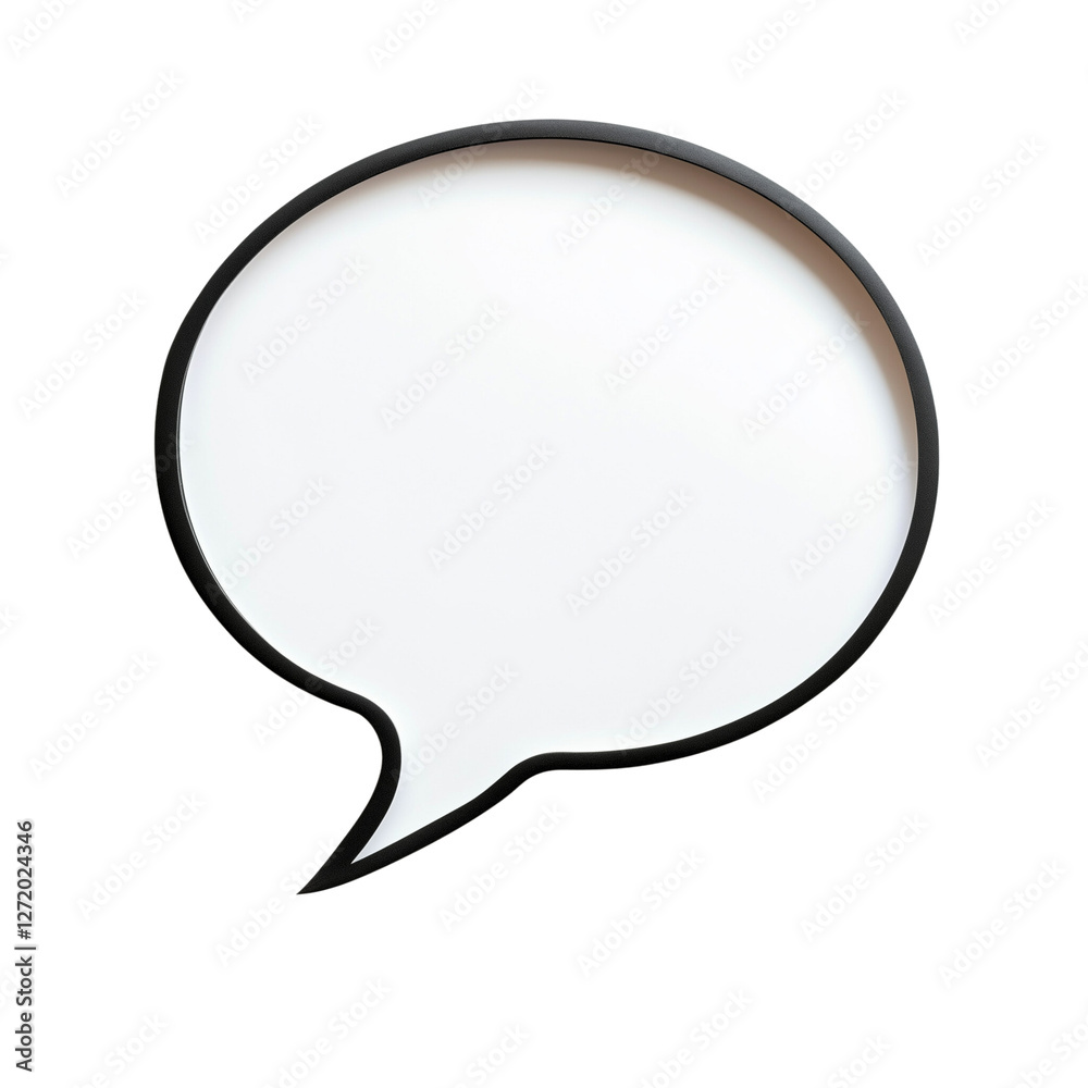 Speech bubble with black outline isolated on white Speech bubble with black outline isolated on white
