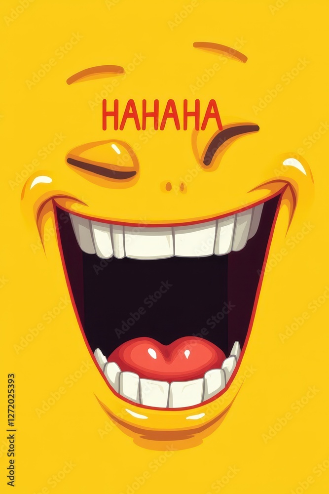 a cartoon smiley face with the word hahaha a cartoon smiley face with the word hahaha