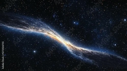 Cosmic bridge connecting two distant galaxies