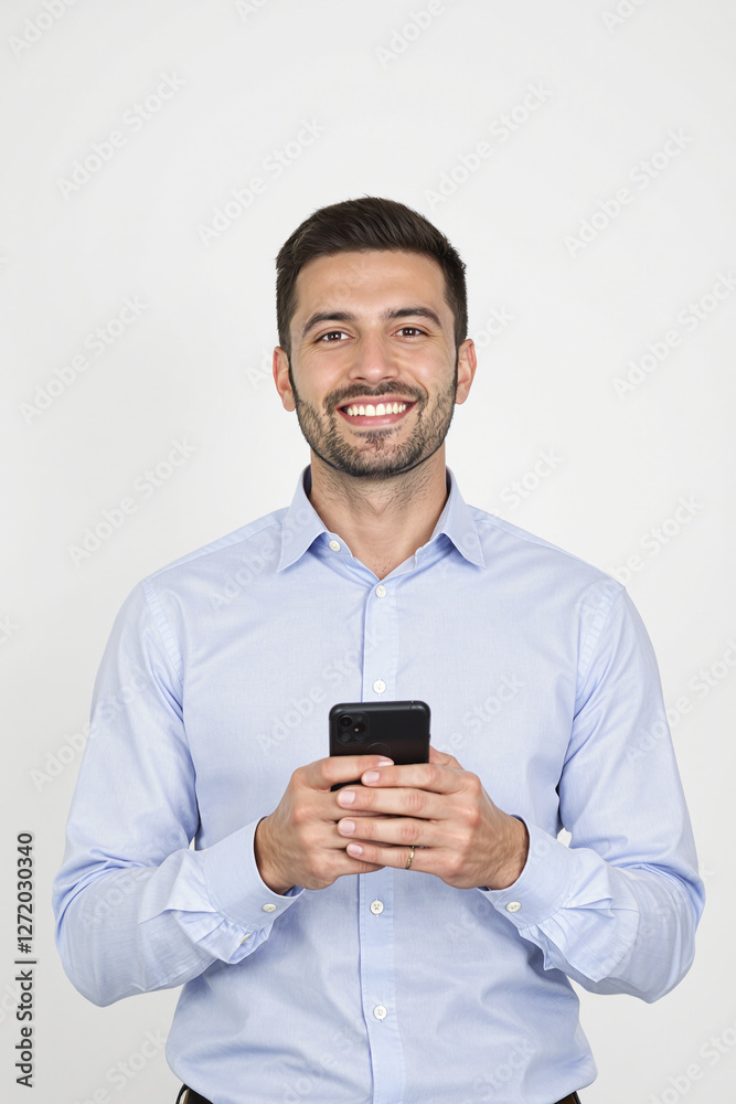 Dynamic Studio Portrait of a Confident Young Spanish Professional Dynamic Studio Portrait of a Confident Young Spanish Professional