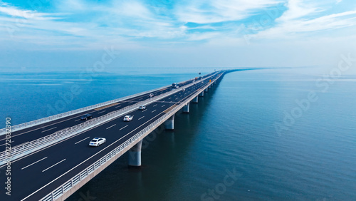 Cross sea Bridge over Water