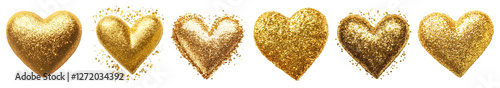 Golden Hearts Sparkle and Disintegrate Romantic Love Magic