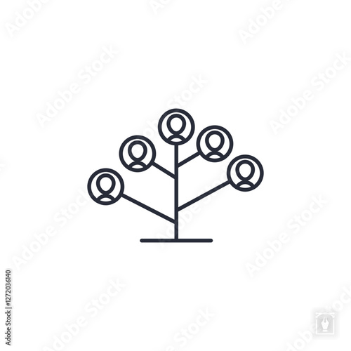 Family Tree icon. Family Tree Symbol sign for mobile concept and web design. Vector icon, Logo illustration, Vector graphics