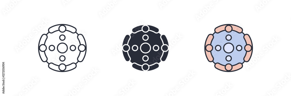 Obraz premium Family Gathering icon. Family Gathering Symbol sign for mobile concept and web design. Vector icon, Logo illustration, Vector graphics