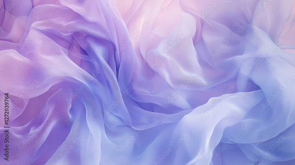 Soft flowing fabric with pastel hues creates a dreamy effect Soft flowing fabric with pastel hues creates a dreamy effect