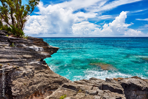 Bermuda island coastal tropical beaches