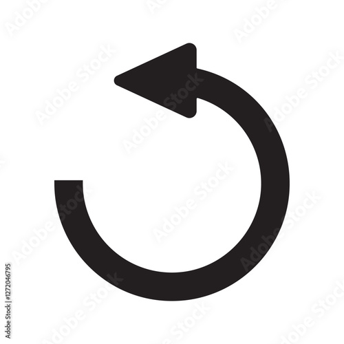 Undo Icon. Back or Return Illustration on white background

