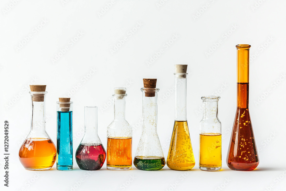 Various Natural Liquid Oils in Glass Bottles, Colorful Liquids for Cosmetic and Health Products, Generative AI Various Natural Liquid Oils in Glass Bottles, Colorful Liquids for Cosmetic and Health Products, Generative AI