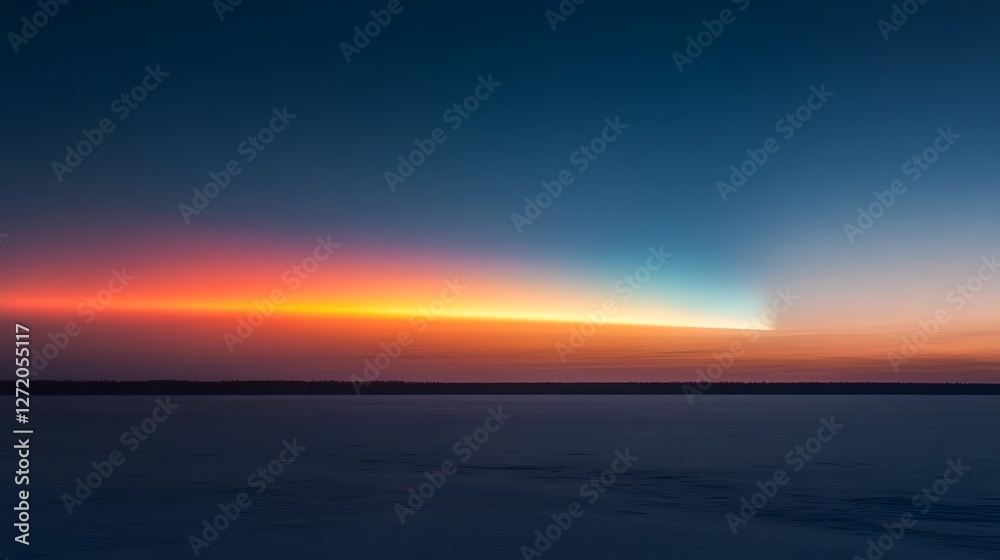 Fototapeta premium Spectacular Sunset Backdrop for Rocket Launch into Colorful Sky