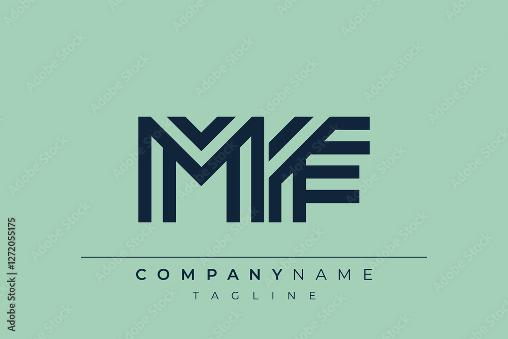 MF minimal line logo. Letter M and F vector line logo design. MF minimal line logo. Letter M and F vector line logo design.