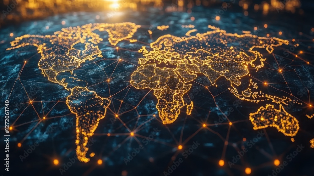 Analyzing global business networking customer connections, recruitment, outsourcing, and strategy