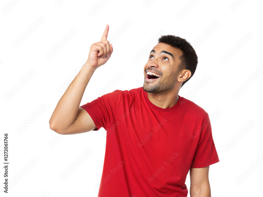 young man pointing up isolated on transparent background young man pointing up isolated on transparent background