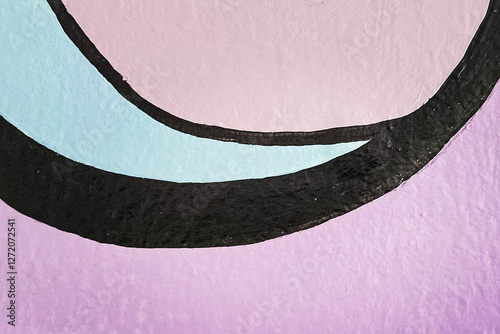 Hand drawn distress edge vintage template, banner. Grainy bold brush strokes texture with small dots.