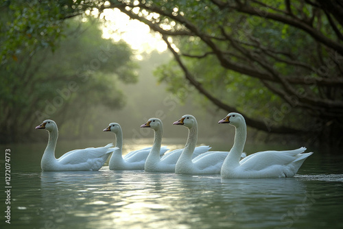 6 Geese A Laying photo