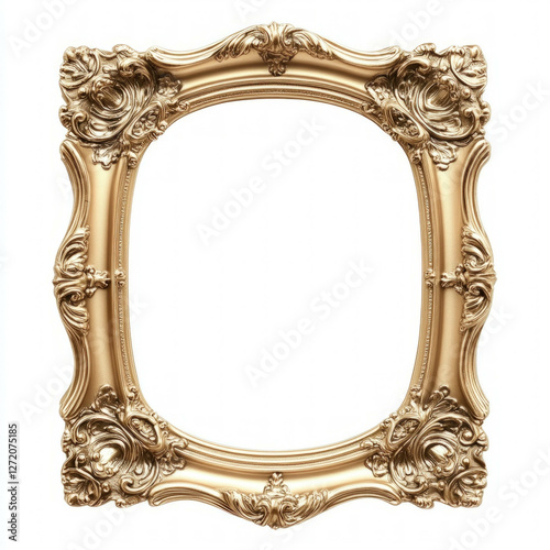 Gold Picture Frame Isolated