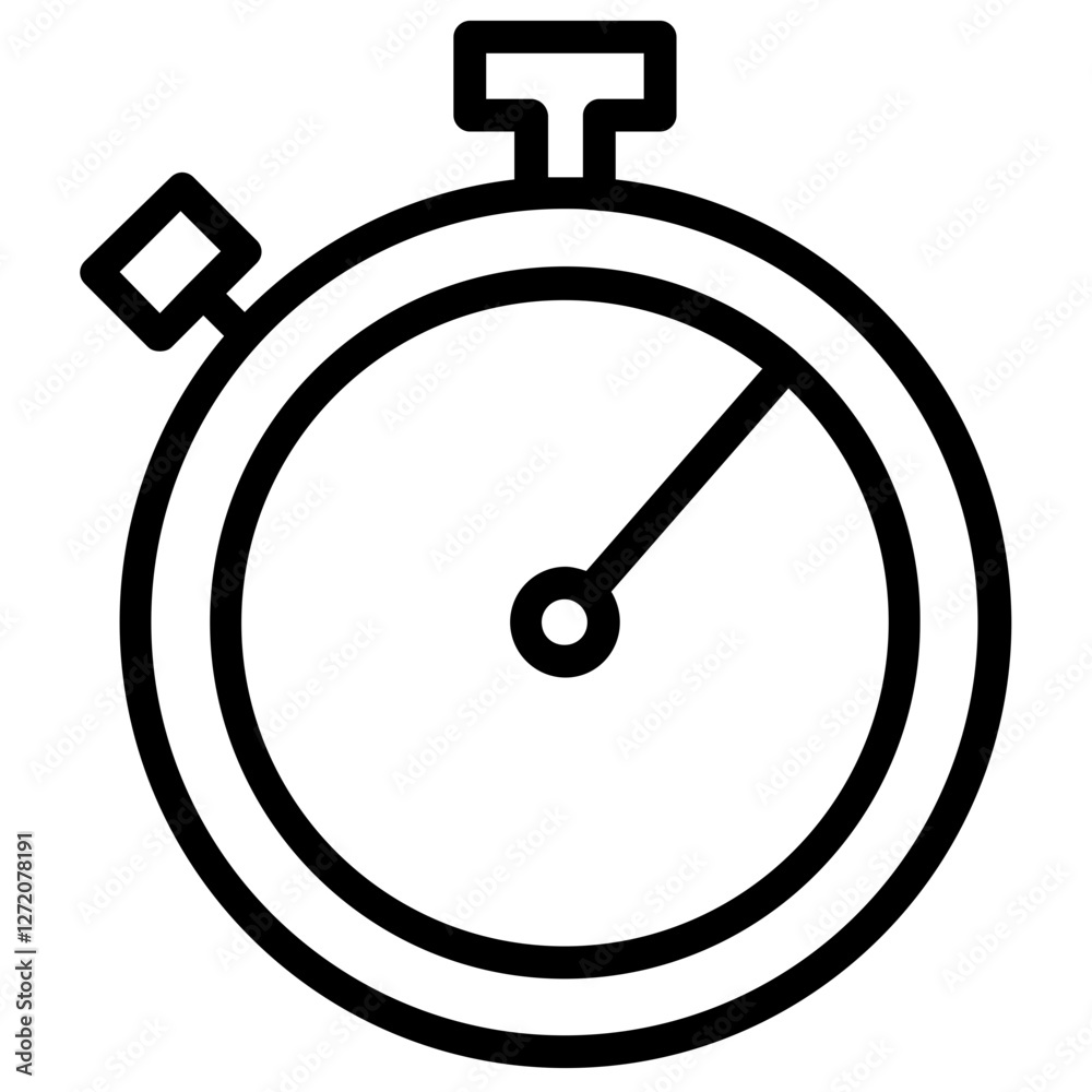 Stopwatch icon designed for time tracking and measurement in various activities and sports Stopwatch icon designed for time tracking and measurement in various activities and sports