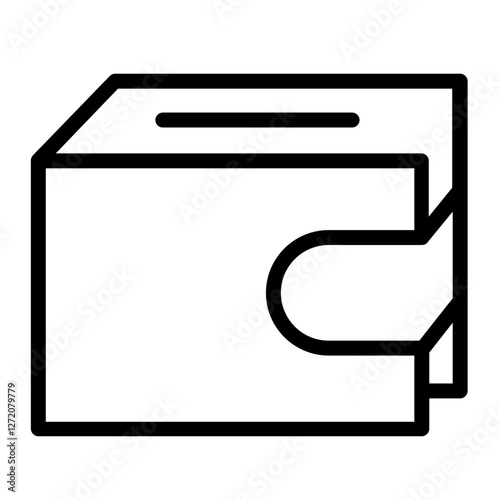 Line icon representing a donation box designed for collecting funds in charitable events and community outreach efforts