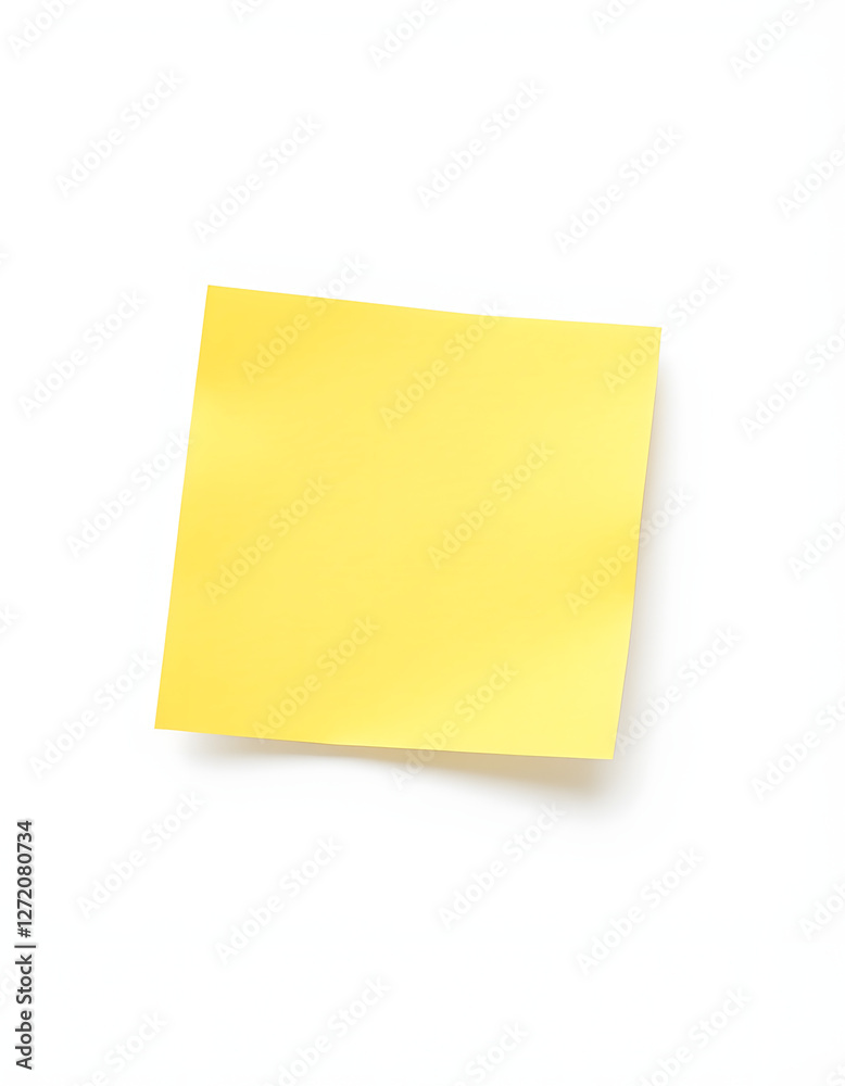 Yellow stick note isolated on transparency background, hyperrealism. with white shades Yellow stick note isolated on transparency background, hyperrealism. with white shades