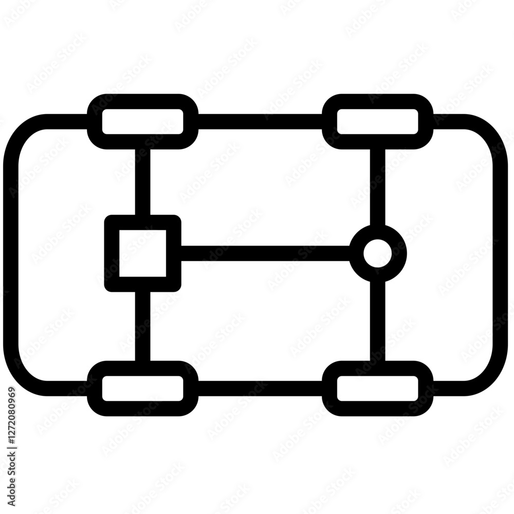 Vector illustration of a skateboard with wheels and deck design suitable for sports and recreation themes Vector illustration of a skateboard with wheels and deck design suitable for sports and recreation themes