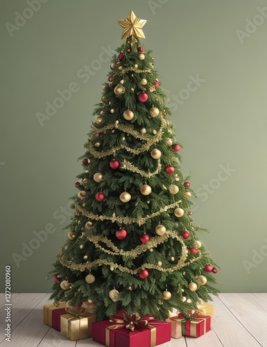 christmas tree and gifts