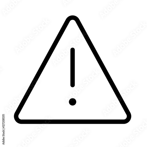 Warning sign icon depicting a triangle with an exclamation mark, often used for caution in various contexts