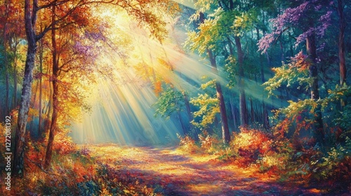 Autumn Forest Sunset