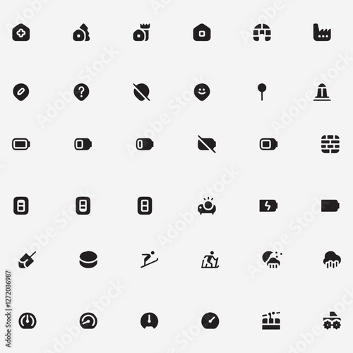 Flat Design Icon Set for User Interface